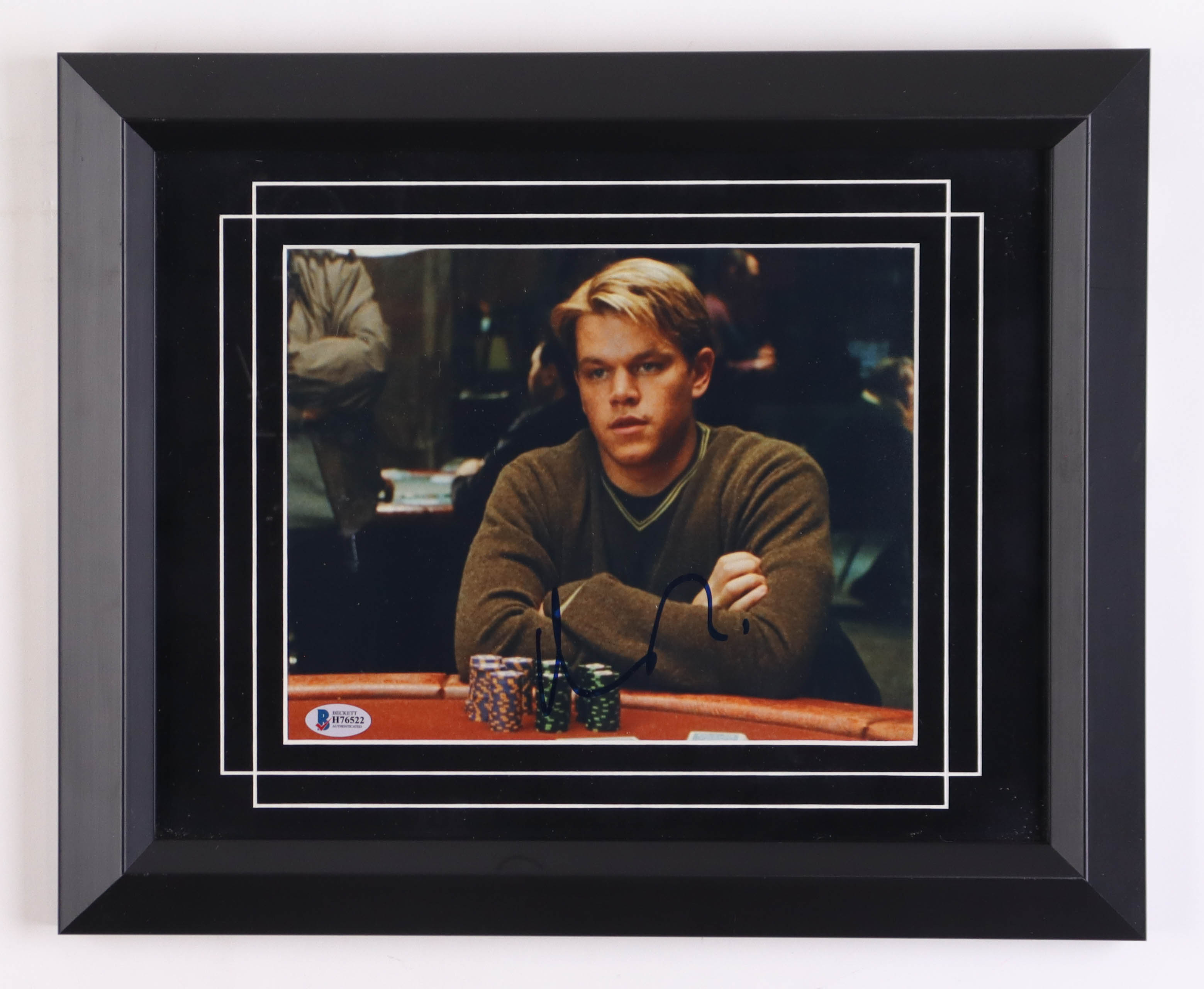 Matt Damon Signed "Rounders" Custom Framed Photo Display (Beckett) at PristineAuction.com Matt Damon Signed "Rounders" Custom Framed Photo Display (Beckett) at PristineAuction.com