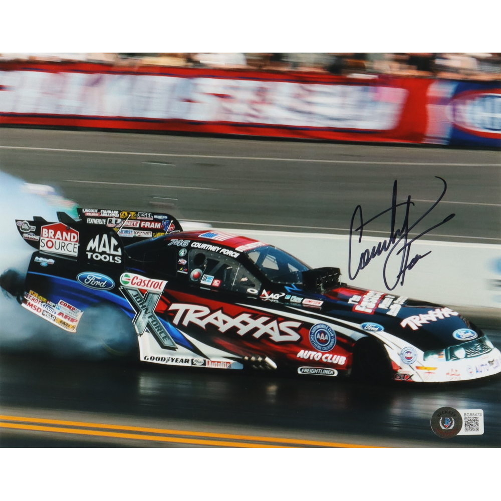 COURTNEY FORCE Signed Autographed 8x10 NHRA Photo - Foto 11