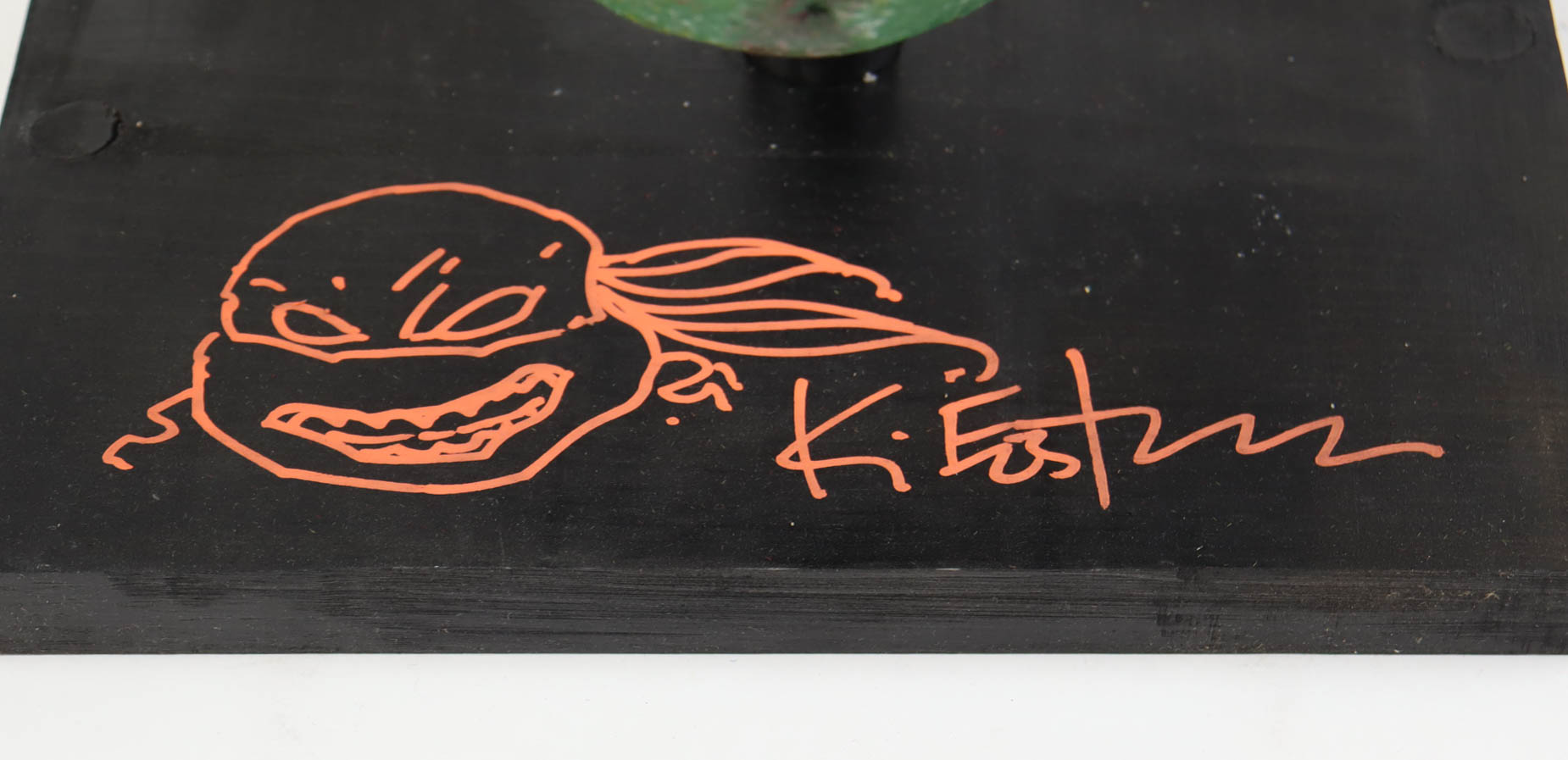 Kevin Eastman Signed Michelangelo - TMNT Life Size Custom Hand-Painted Sculpture by Tate Steinsiek (PA COA) (1/1) at PristineAuction.com Kevin Eastman Signed Michelangelo - TMNT Life Size Custom Hand-Painted Sculpture by Tate Steinsiek (PA COA) (1/1) at PristineAuction.com