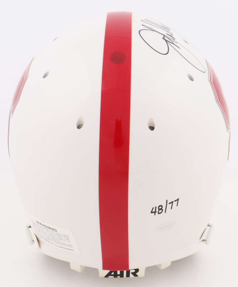 John Elway Signed Stanford Cardinal LE Full-Size Helmet with (3) Career Stat Inscriptions (Mounted Memories) at PristineAuction.com John Elway Signed Stanford Cardinal LE Full-Size Helmet with (3) Career Stat Inscriptions (Mounted Memories) at PristineAuction.com