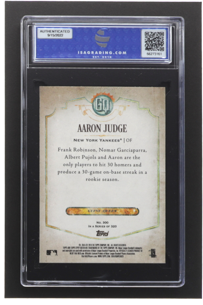 Aaron Judge 2018 Topps Gypsy Queen #300 (ISA 10) at PristineAuction.com Aaron Judge 2018 Topps Gypsy Queen #300 (ISA 10) at PristineAuction.com