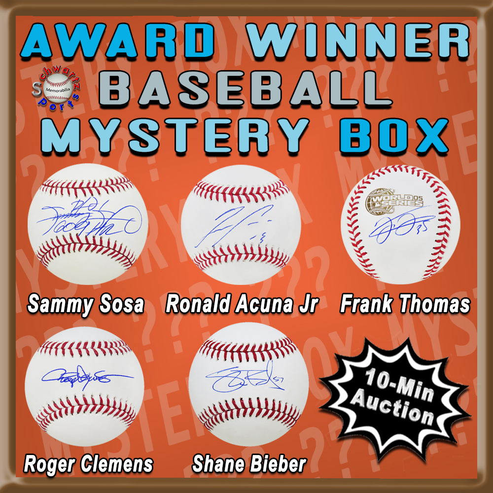 Schwartz Sports 10-Minute Auction AWARD WINNER Signed Baseball Mystery Box - (TMA Series 4) (Limited to 40) at PristineAuction.com Schwartz Sports 10-Minute Auction AWARD WINNER Signed Baseball Mystery Box - (TMA Series 4) (Limited to 40) at PristineAuction.com