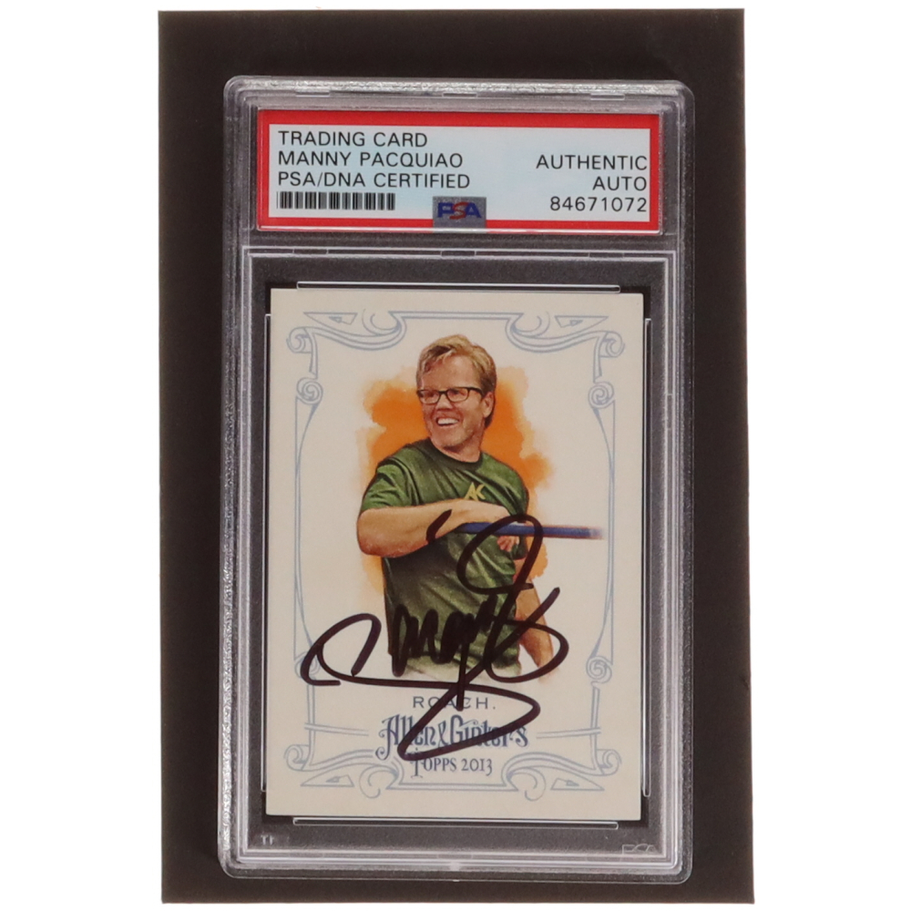 Manny Pacquiao Signed Freddie Roach 2013 Topps Allen and Ginter 219