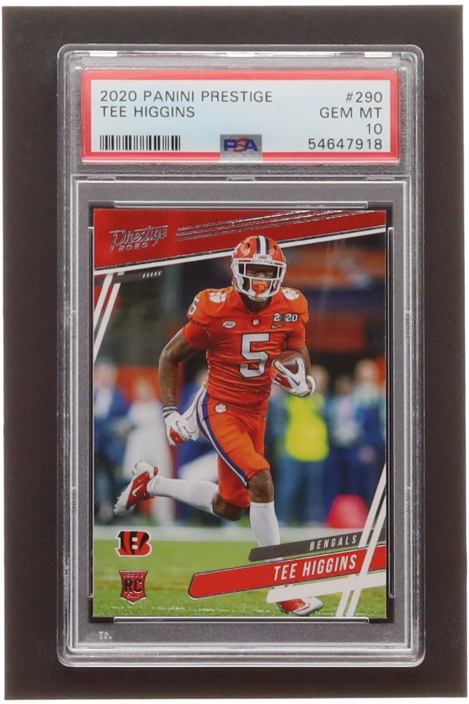 Tee Higgins 2020 Prestige #290 RC (PSA 10) at PristineAuction.com Tee Higgins 2020 Prestige #290 RC (PSA 10) at PristineAuction.com
