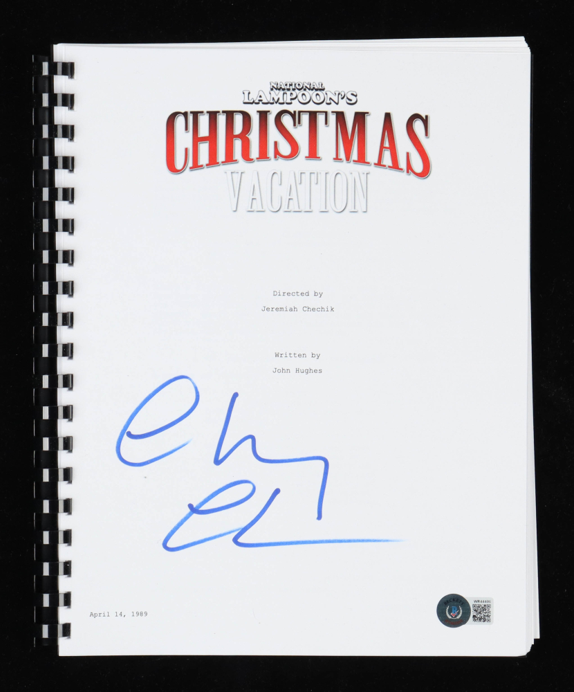 Chevy Chase Signed "National Lampoon's Christmas Vacation" Movie Script