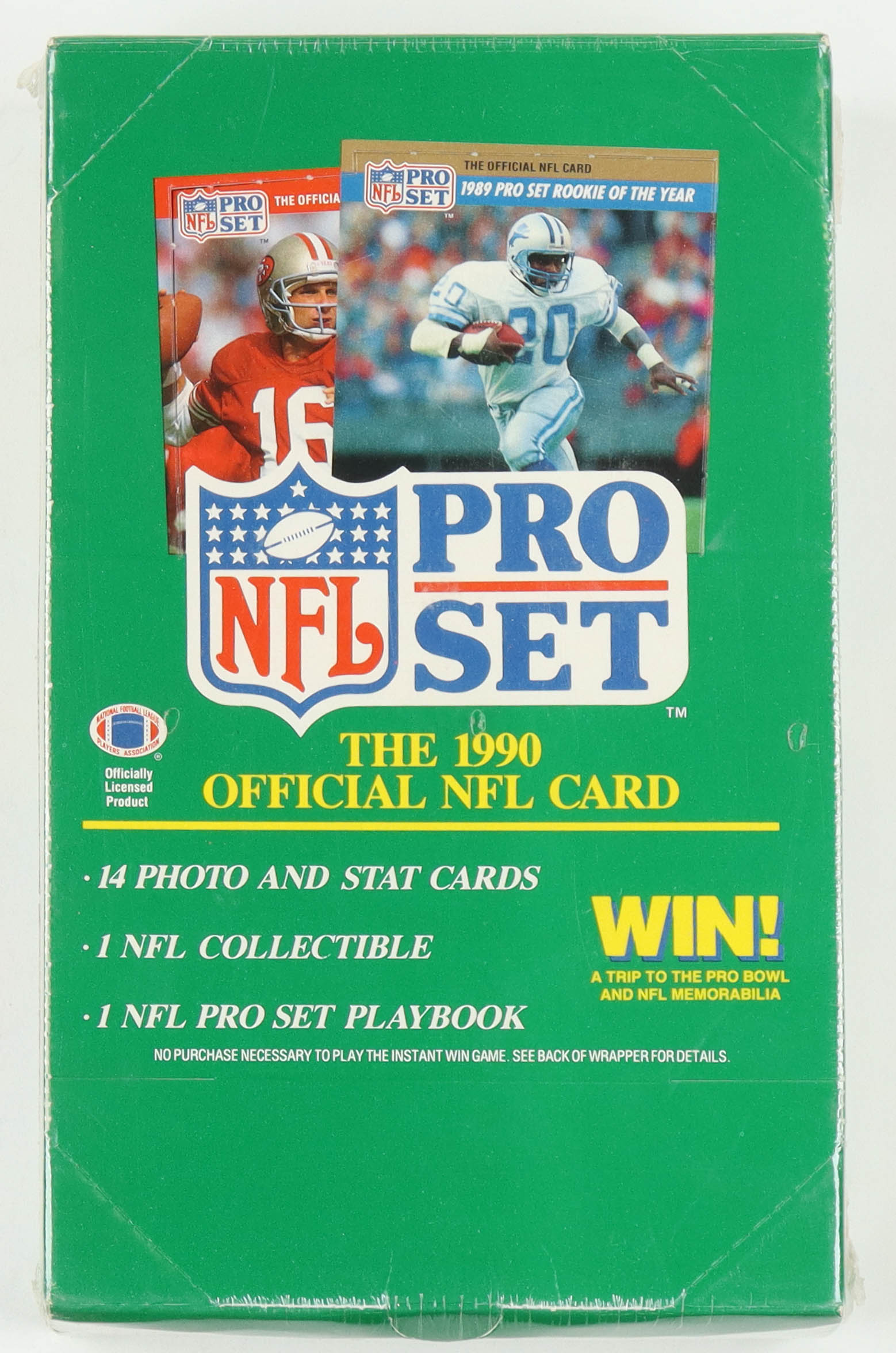1990 Pro Set Series 1 Football Wax Box at PristineAuction.com 1990 Pro Set Series 1 Football Wax Box at PristineAuction.com