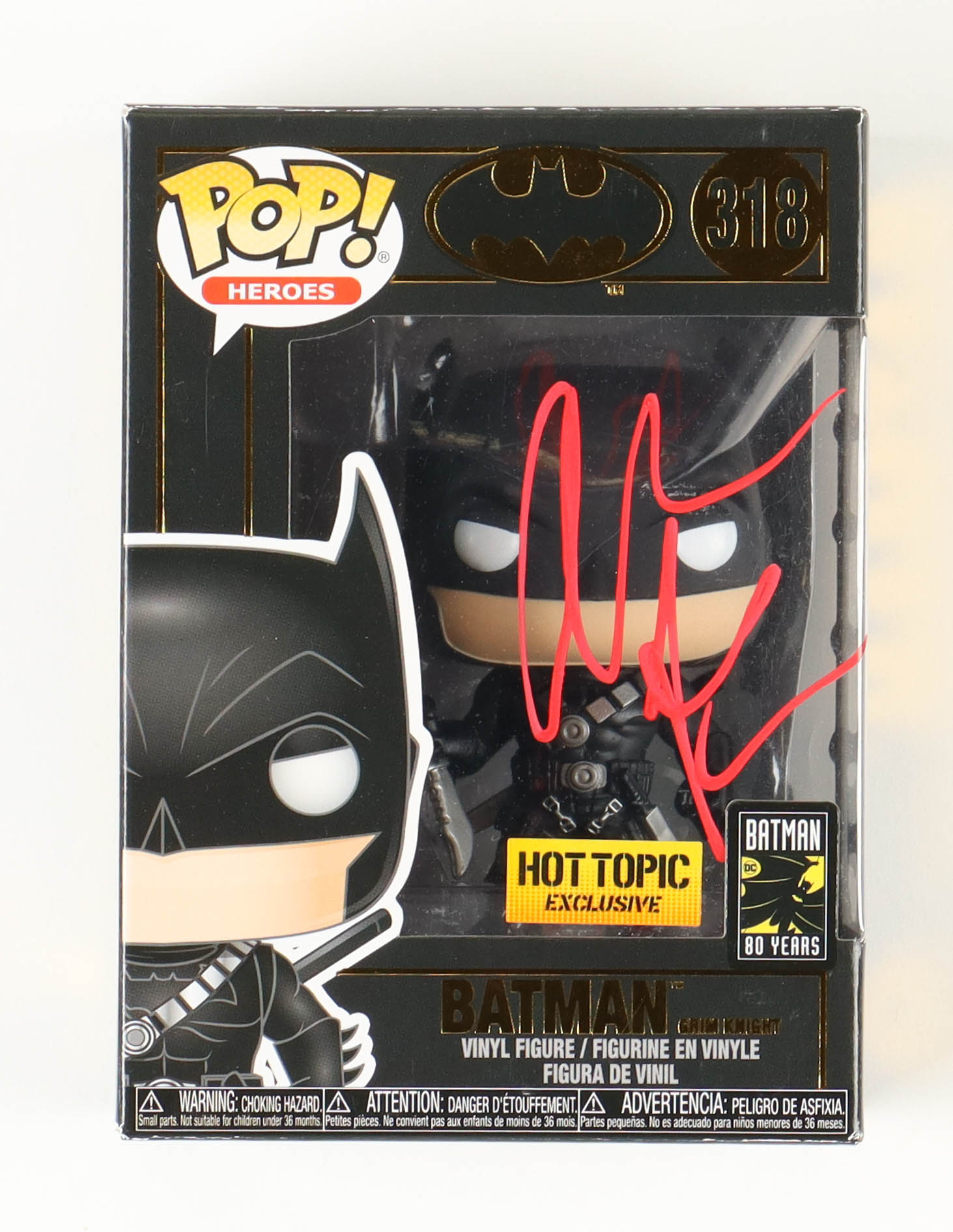 Christian Bale Signed "Batman" Grim Knight #318 Funko Pop! Heroes Vinyl Figure (Beckett) at PristineAuction.com Christian Bale Signed "Batman" Grim Knight #318 Funko Pop! Heroes Vinyl Figure (Beckett) at PristineAuction.com