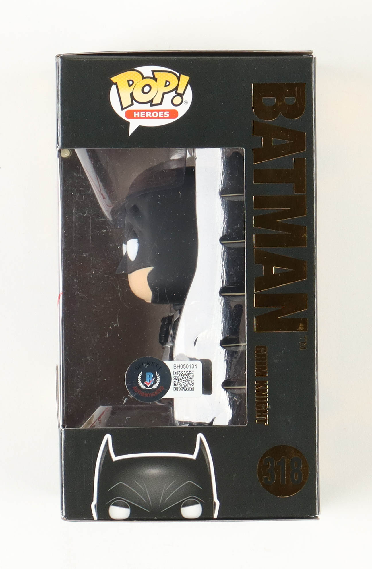 Christian Bale Signed "Batman" Grim Knight #318 Funko Pop! Heroes Vinyl Figure (Beckett) at PristineAuction.com Christian Bale Signed "Batman" Grim Knight #318 Funko Pop! Heroes Vinyl Figure (Beckett) at PristineAuction.com