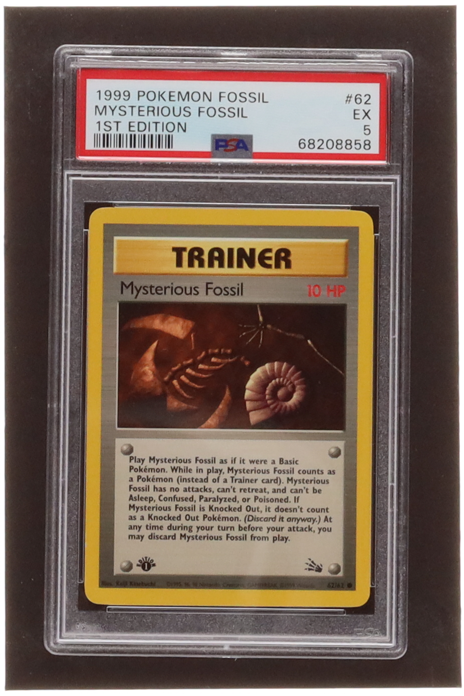 Mysterious Fossil 1999 Pokemon Fossil 1st Edition #62 (PSA 5) at PristineAuction.com Mysterious Fossil 1999 Pokemon Fossil 1st Edition #62 (PSA 5) at PristineAuction.com