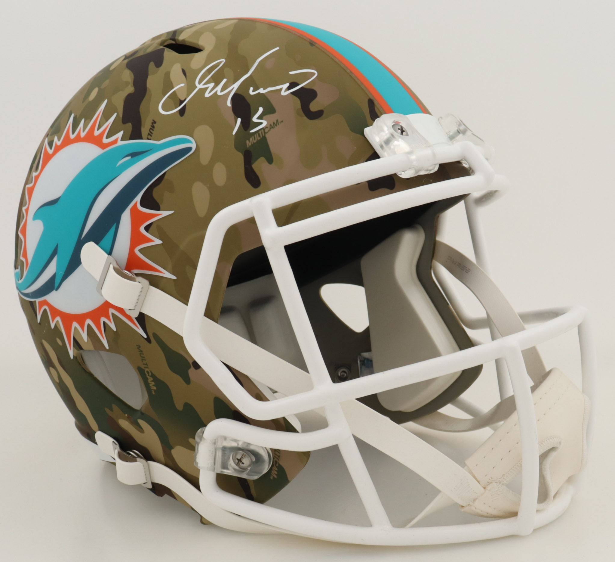 Dan Marino Signed Dolphins Full-Size Camo Alternate Speed Helmet (PSA) at PristineAuction.com Dan Marino Signed Dolphins Full-Size Camo Alternate Speed Helmet (PSA) at PristineAuction.com