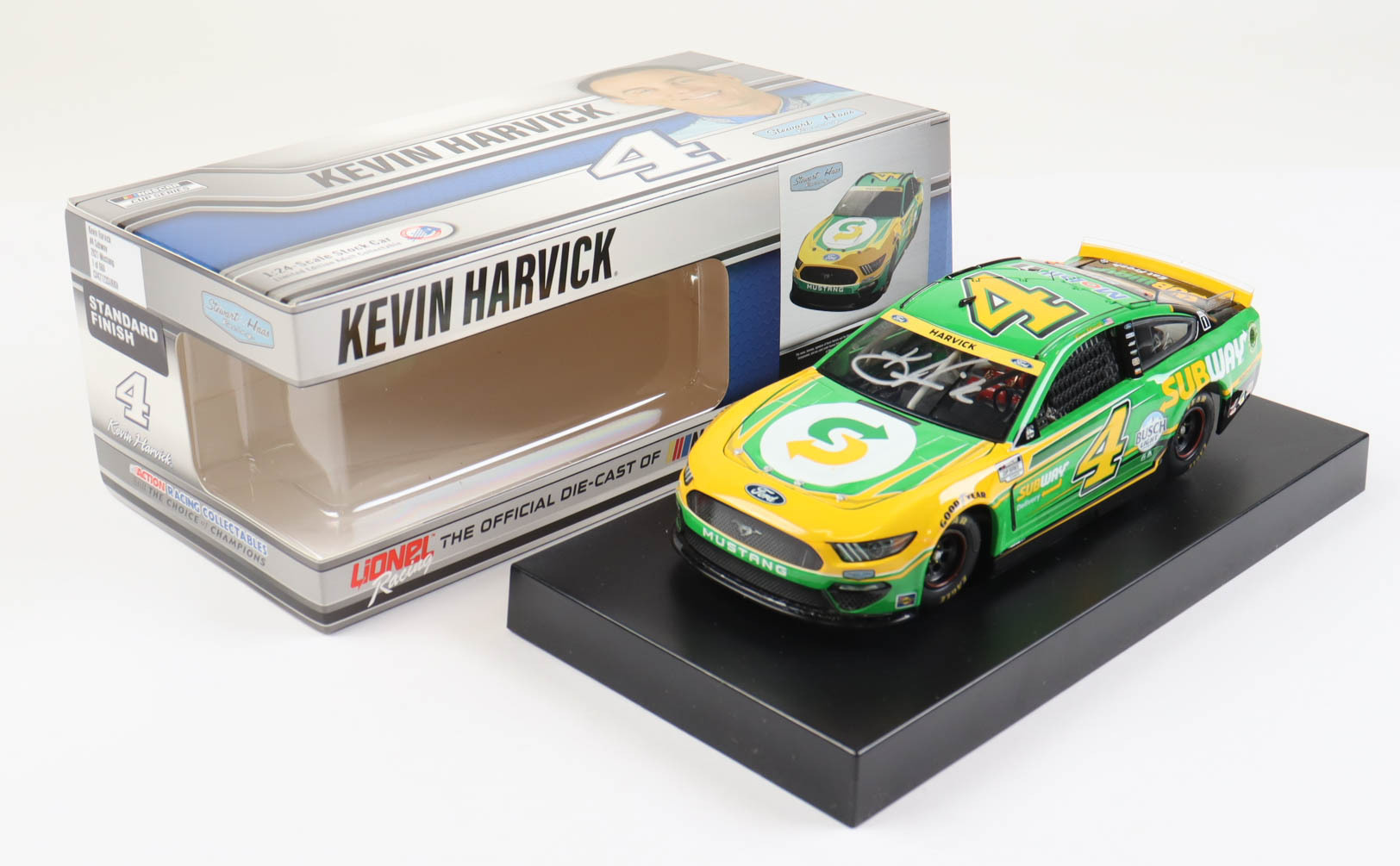 Kevin Harvick Signed 2021 NASCAR #4 Subway - 1:24 Premium Action Diecast Car (PA) at PristineAuction.com Kevin Harvick Signed 2021 NASCAR #4 Subway - 1:24 Premium Action Diecast Car (PA) at PristineAuction.com