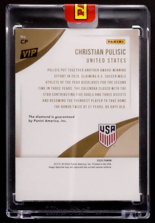 Christian Pulisic 2020 Panini National Convention VIP National Convention Diamond #CP #1/1 at PristineAuction.com Christian Pulisic 2020 Panini National Convention VIP National Convention Diamond #CP #1/1 at PristineAuction.com