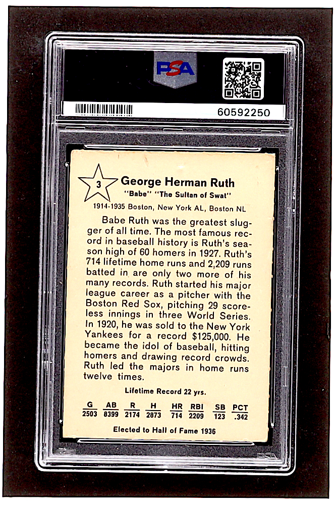 Babe Ruth 1961 Golden Press #3 (PSA 3) at PristineAuction.com Babe Ruth 1961 Golden Press #3 (PSA 3) at PristineAuction.com