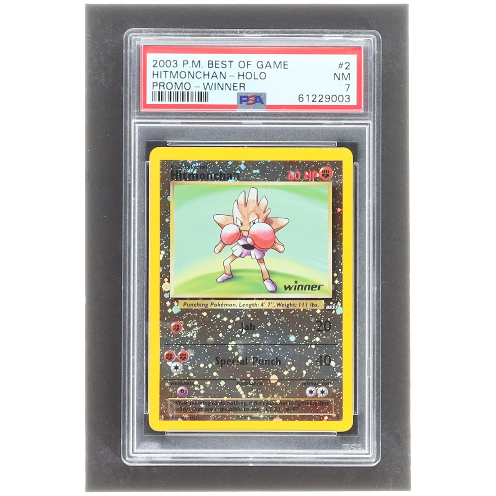 Hitmonchan Pokemon 2003 Best of Game 2 Reverse Holo (PSA 7) Pristine