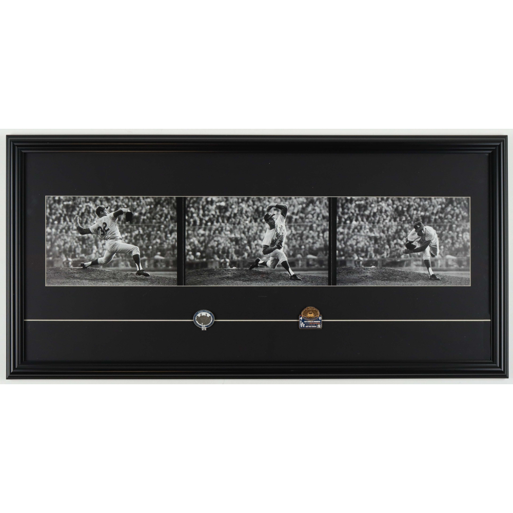 Sandy Koufax Dodgers Custom Framed Display with Official 1963 World ...