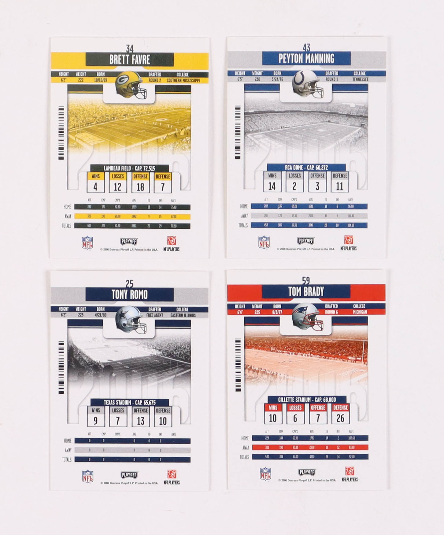 2006 Playoff Contenders Football Complete Set of (100) Cards at PristineAuction.com 2006 Playoff Contenders Football Complete Set of (100) Cards at PristineAuction.com