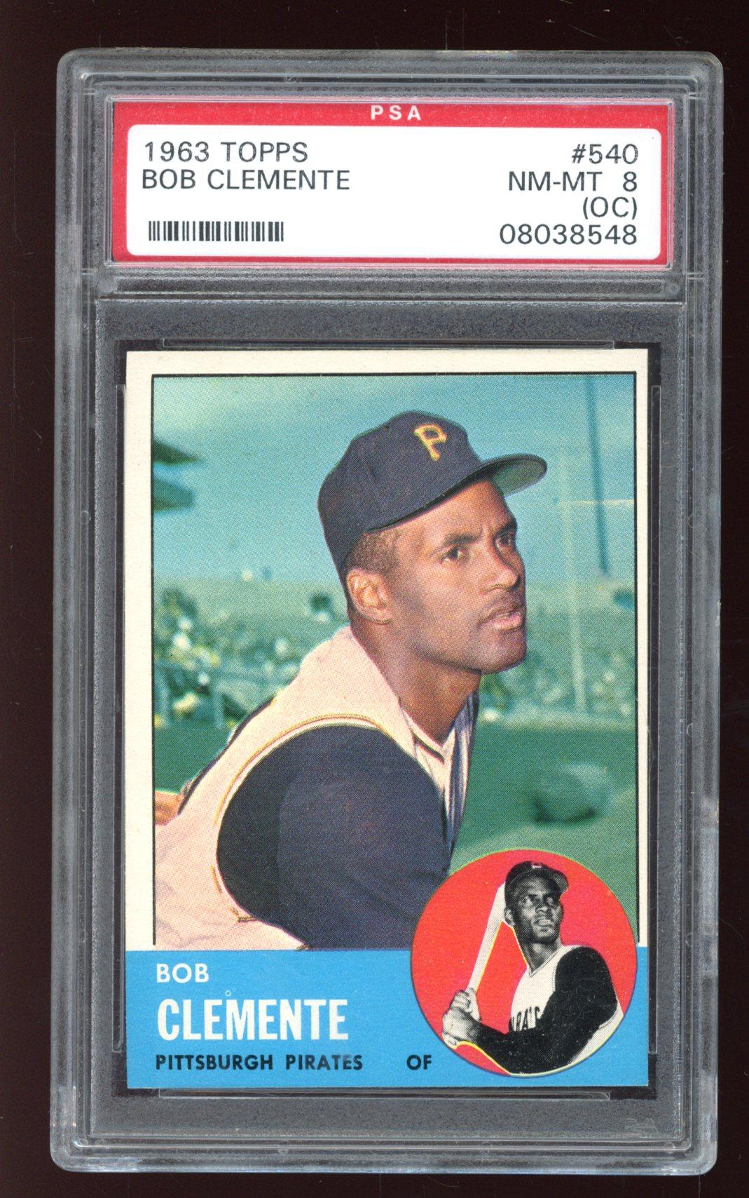 Roberto Clemente 1963 Topps #540 (PSA 8)(OC) at PristineAuction.com Roberto Clemente 1963 Topps #540 (PSA 8)(OC) at PristineAuction.com