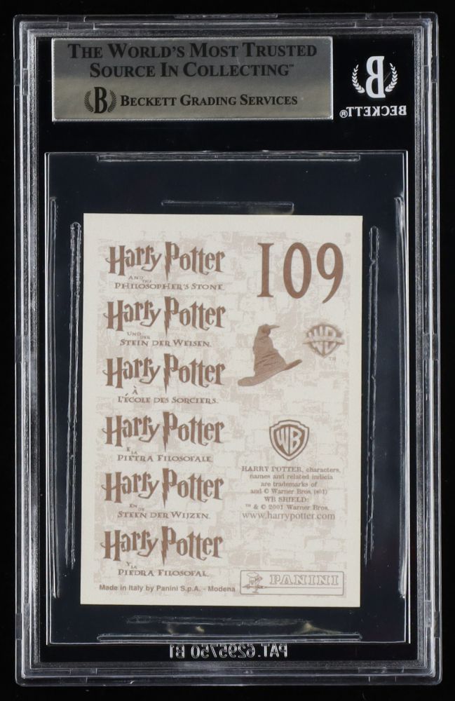 2001 Harry Potter Album Stickers 109 Sticker 109 (BGS 8.5) Pristine