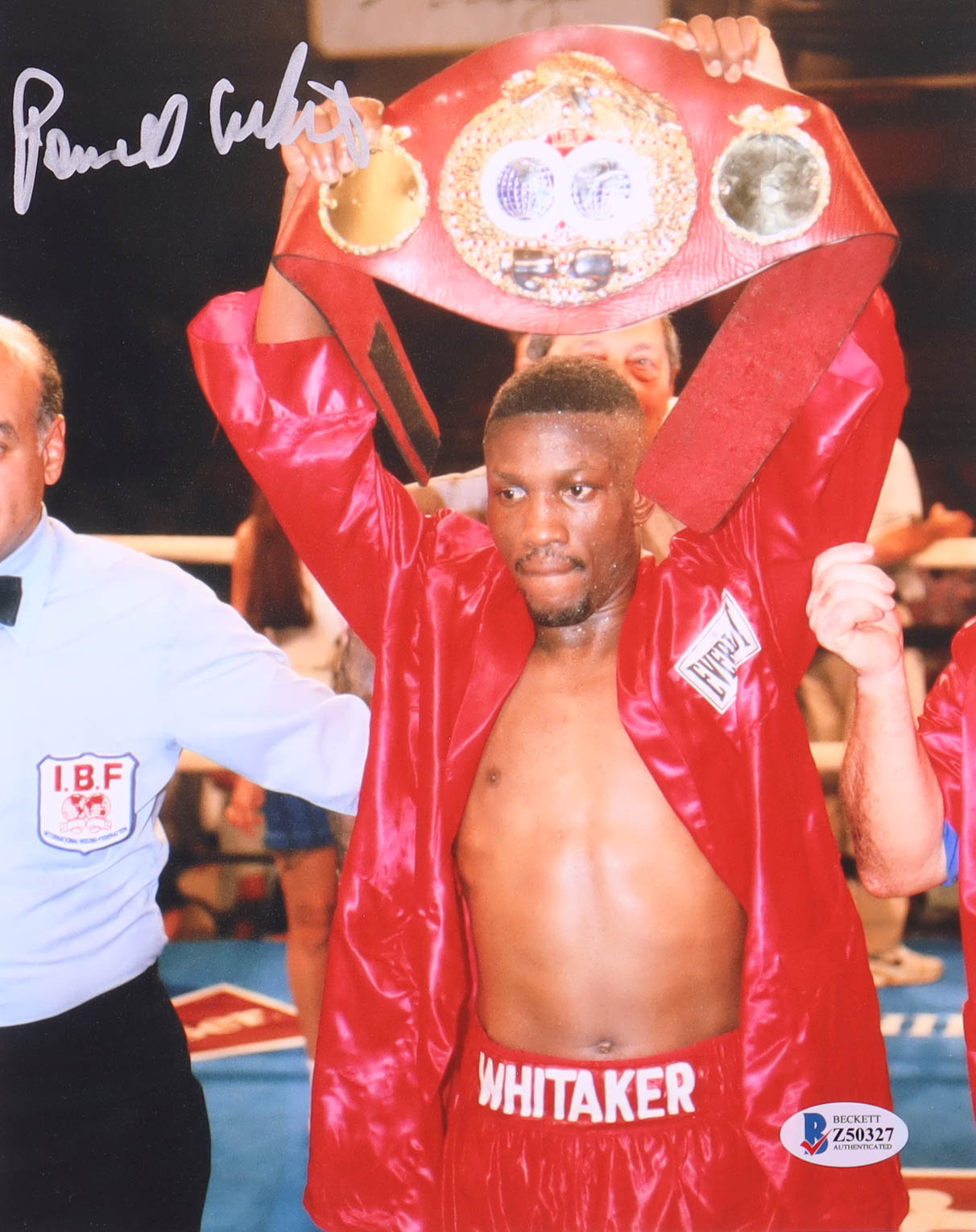 Pernell Whitaker Signed 8x10 Photo (Beckett) at PristineAuction.com Pernell Whitaker Signed 8x10 Photo (Beckett) at PristineAuction.com