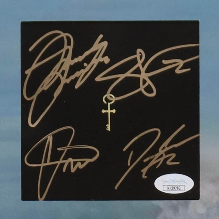 Greta Van Fleet 20x24 Custom Framed Photo Display Band-Signed by (4) with Josh Kiszka, Jake Kiszka, Sam Kiszka, & Danny Wagner (JSA) at PristineAuction.com Greta Van Fleet 20x24 Custom Framed Photo Display Band-Signed by (4) with Josh Kiszka, Jake Kiszka, Sam Kiszka, & Danny Wagner (JSA) at PristineAuction.com