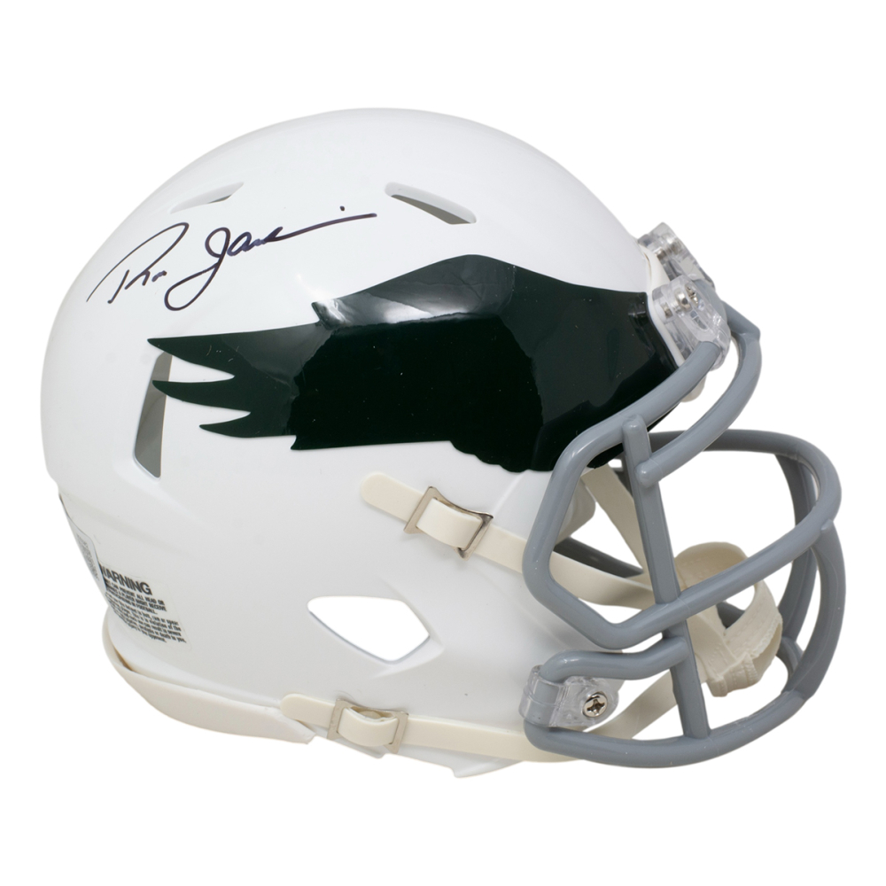 Ron Jaworski Signed Eagles Throwback Speed Mini Helmet (Beckett