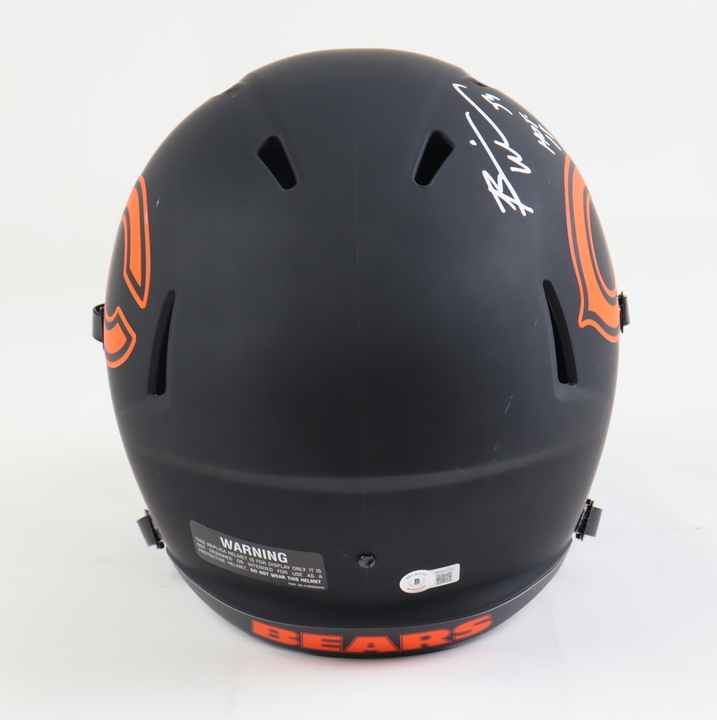 Brian Urlacher Signed Bears Full-Size Eclipse Alternate Speed Helmet Inscribed "HOF 18" (Beckett) at PristineAuction.com Brian Urlacher Signed Bears Full-Size Eclipse Alternate Speed Helmet Inscribed "HOF 18" (Beckett) at PristineAuction.com