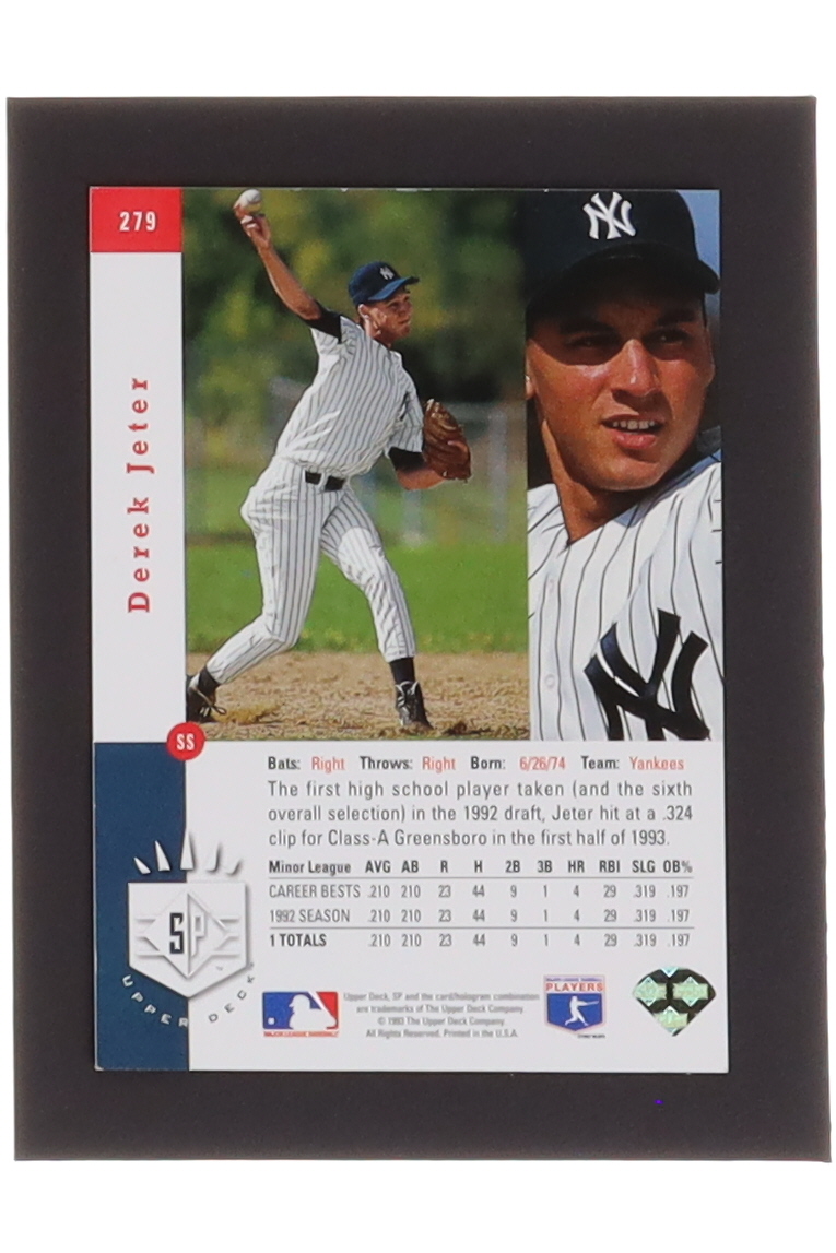 Derek Jeter 1993 SP #279 FOIL RC at PristineAuction.com Derek Jeter 1993 SP #279 FOIL RC at PristineAuction.com