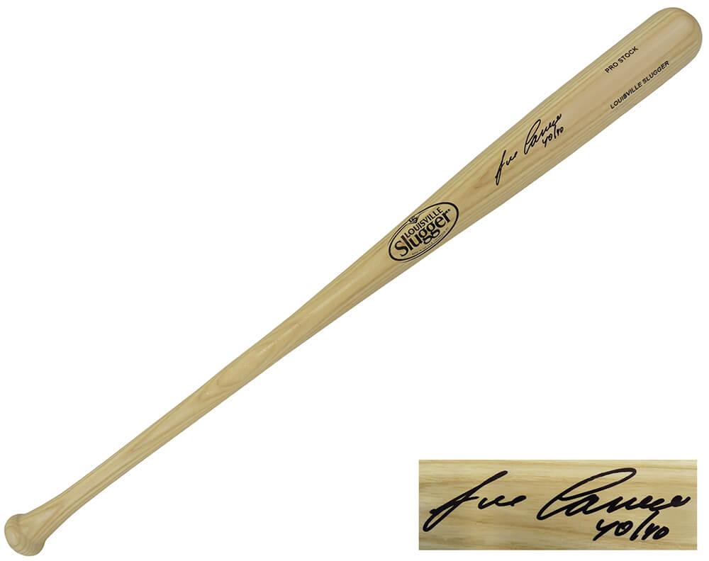 Jose Canseco Signed Louisville Slugger Baseball Bat Inscribed "40-40" (Schwartz) at PristineAuction.com Jose Canseco Signed Louisville Slugger Baseball Bat Inscribed "40-40" (Schwartz) at PristineAuction.com