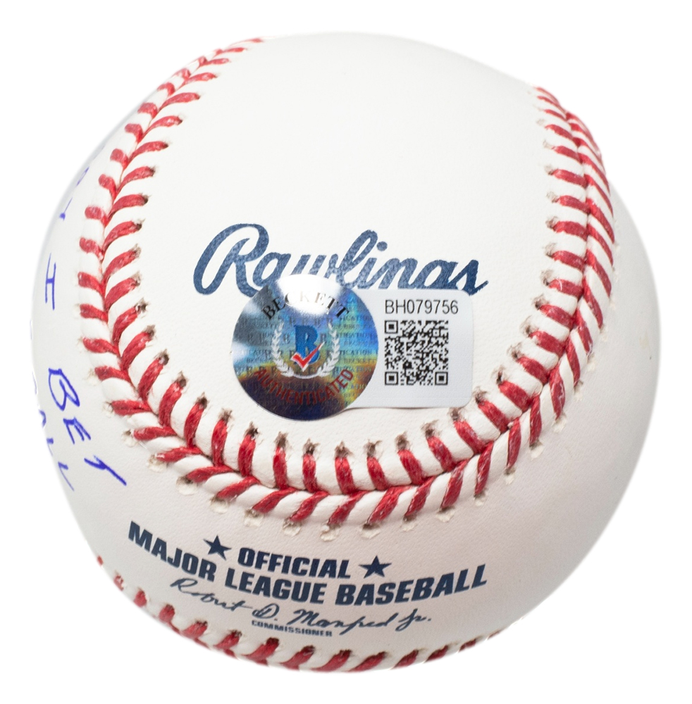 Pete Rose Signed OML Baseball Inscribed "Sorry I Bet On Baseball" (Beckett) at PristineAuction.com Pete Rose Signed OML Baseball Inscribed "Sorry I Bet On Baseball" (Beckett) at PristineAuction.com