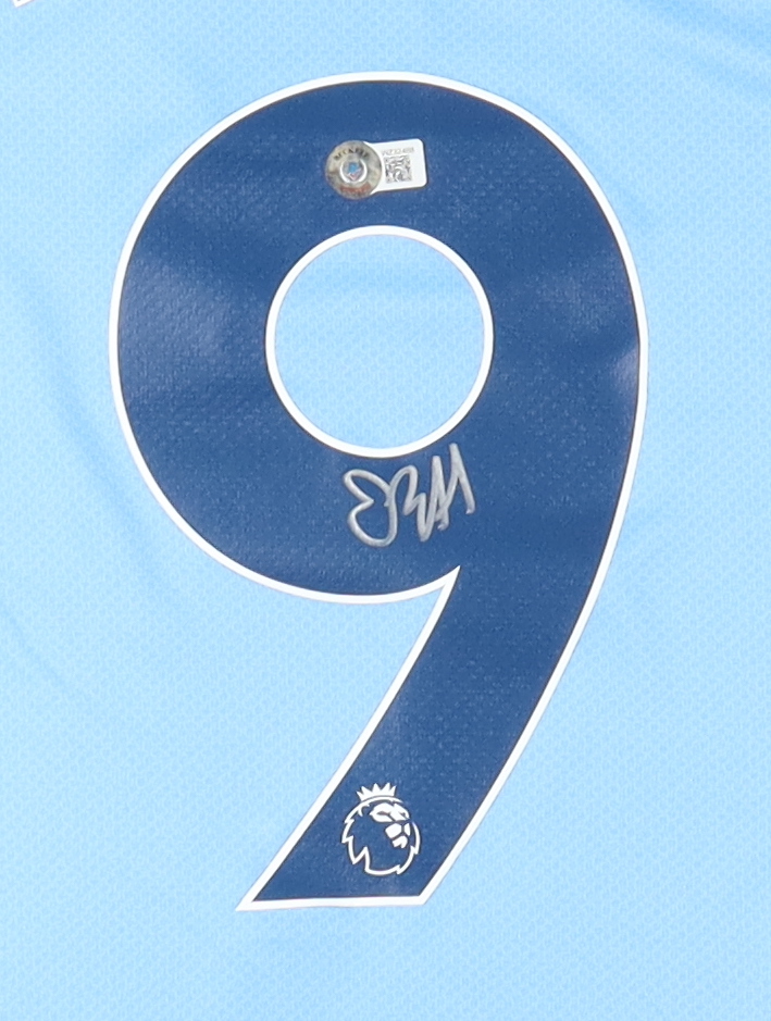 Erling Haaland Signed Manchester City Jersey (Beckett) at PristineAuction.com Erling Haaland Signed Manchester City Jersey (Beckett) at PristineAuction.com