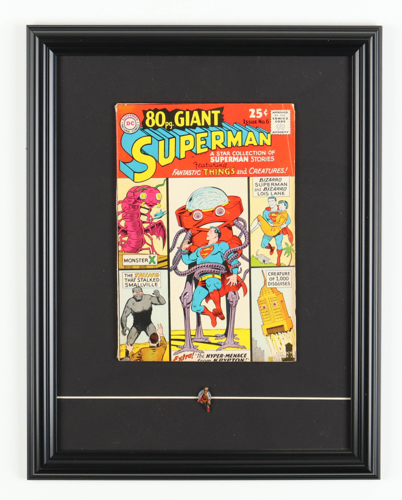 1965 "80 Page Giant" Issue #6 Custom Framed DC Superman Comic Book with ...