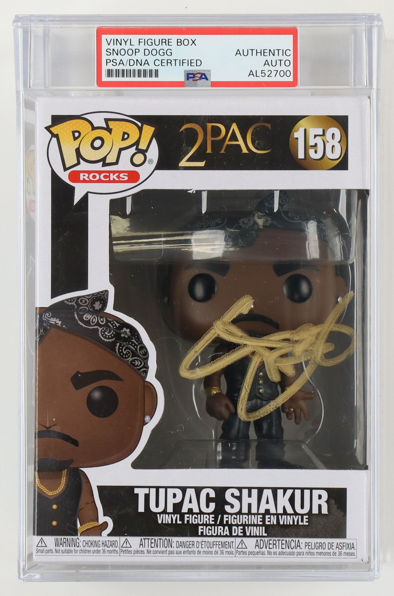 その他 Funko Snoop Dog #303 & 2 Pac Shakur set SNOOP DOGG SIGNED TUPAC SHAKUR 2PAC FUNKO POP TOY #158 WITH