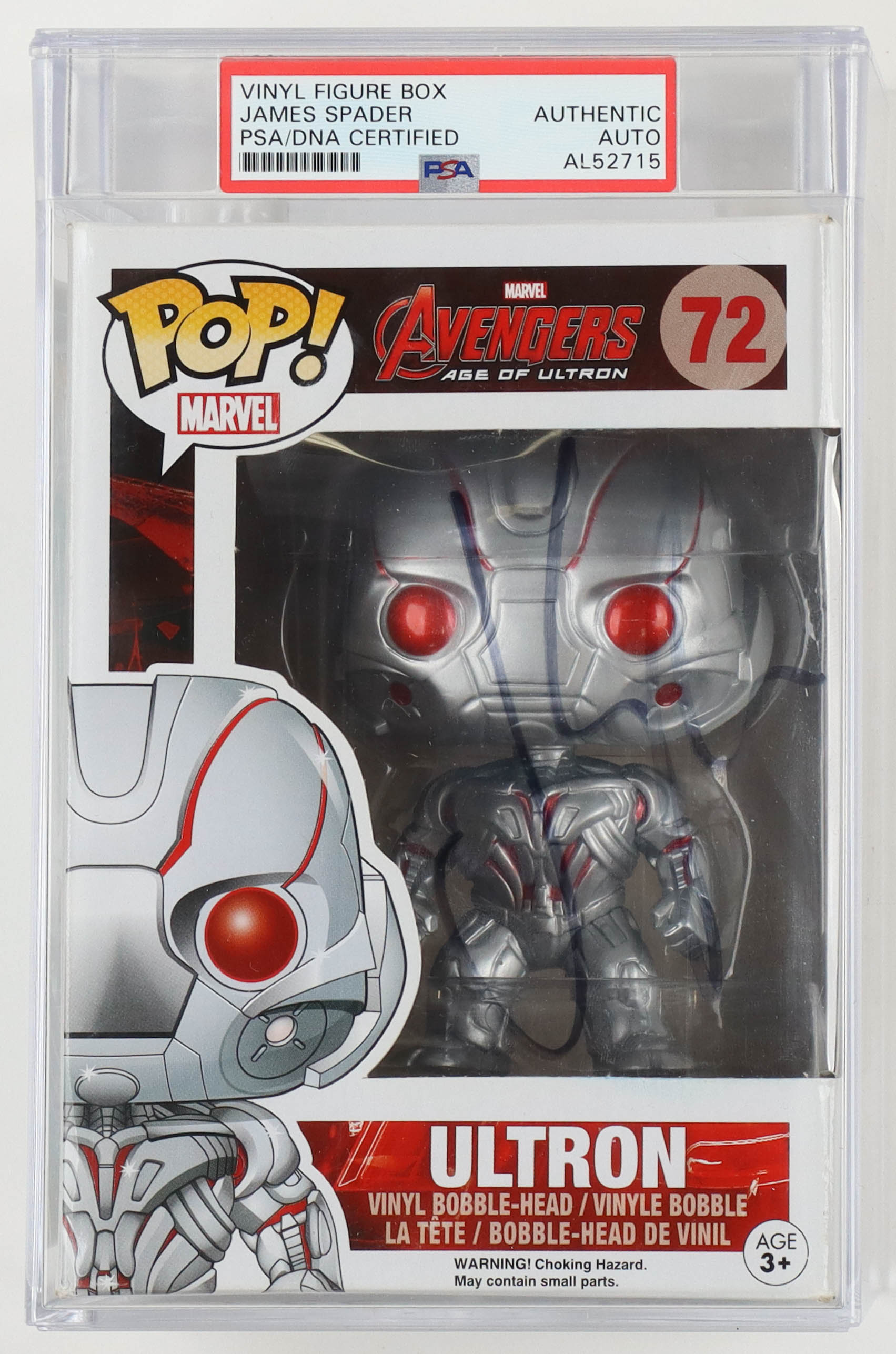 James Spader Signed "Avengers Age of Ultron" #72 Ultron Funko Pop! Heroes Vinyl Figure (PSA) at PristineAuction.com James Spader Signed "Avengers Age of Ultron" #72 Ultron Funko Pop! Heroes Vinyl Figure (PSA) at PristineAuction.com
