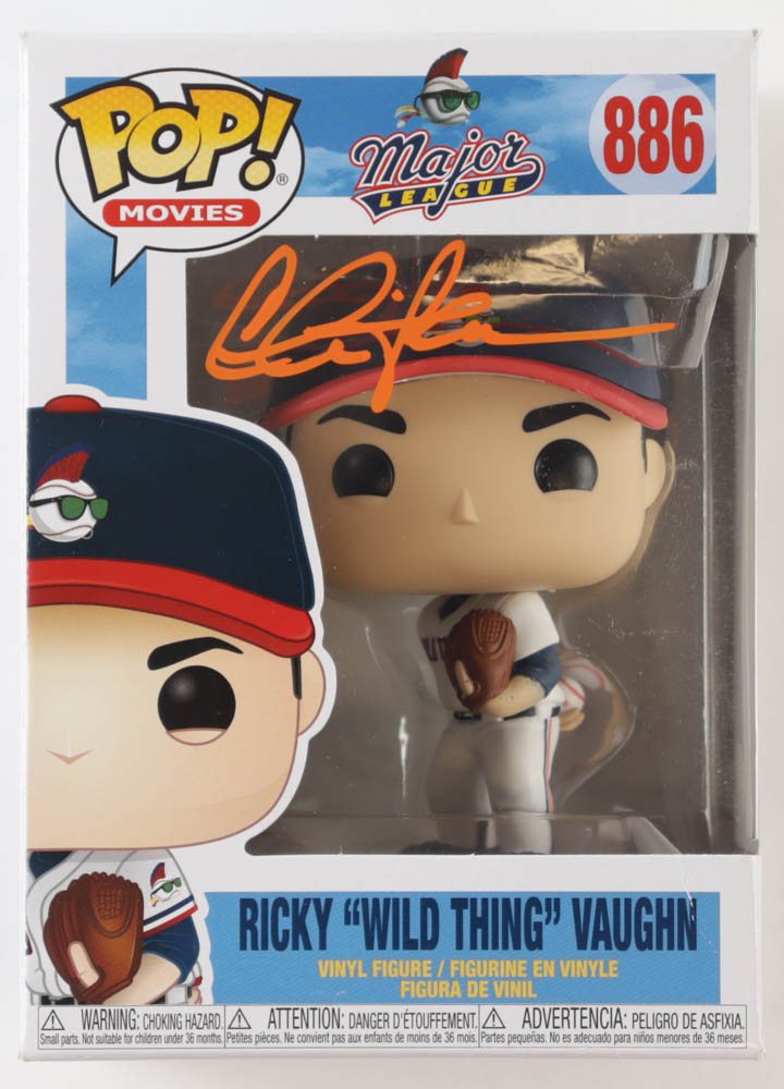 Charlie Sheen Signed "Major League" #886 Ricky "Wild Thing" Vaughn Funko Pop! Vinyl Figure (JSA) at PristineAuction.com Charlie Sheen Signed "Major League" #886 Ricky "Wild Thing" Vaughn Funko Pop! Vinyl Figure (JSA) at PristineAuction.com