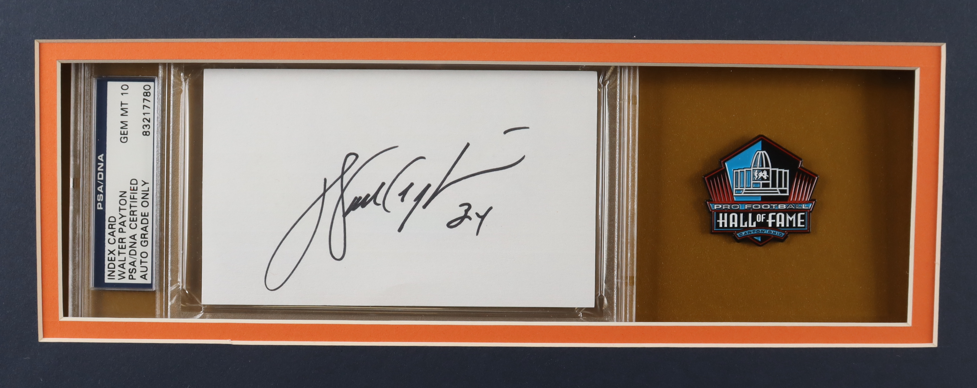 Walter Payton Signed Bears Custom Framed Cut Display with Jersey & Hall of Fame Pin (PSA) at PristineAuction.com Walter Payton Signed Bears Custom Framed Cut Display with Jersey & Hall of Fame Pin (PSA) at PristineAuction.com