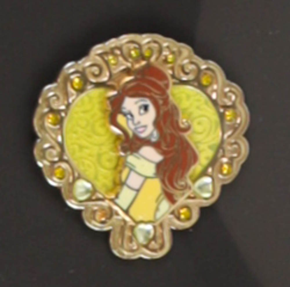 Thomas Kinkade "Beauty & The Beast" Custom Framed Print Display With Princess Belle Pin at PristineAuction.com Thomas Kinkade "Beauty & The Beast" Custom Framed Print Display With Princess Belle Pin at PristineAuction.com