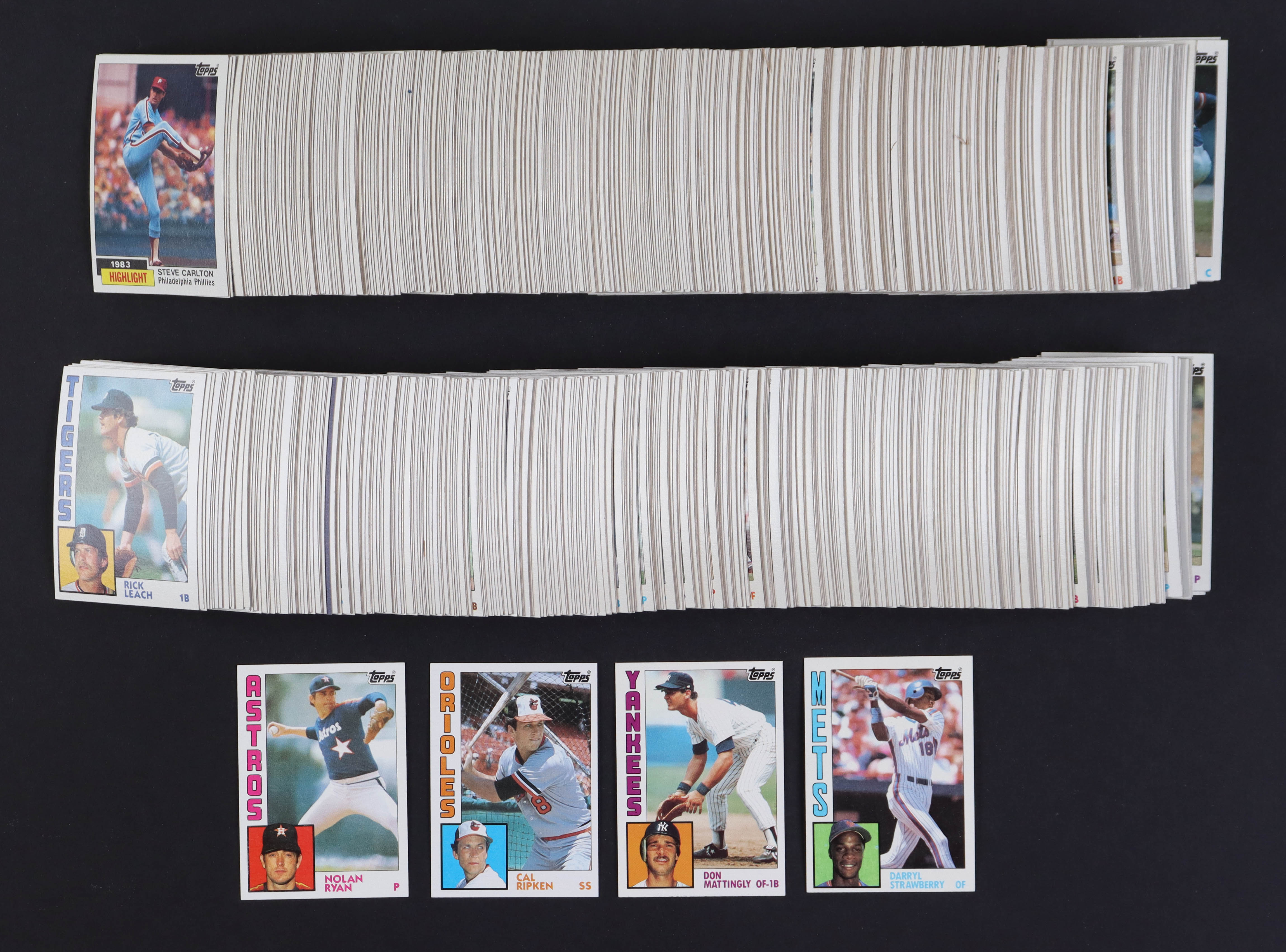 1984 Topps Baseball Complete Set of (792) Cards with Don Mattingly #8 RC, Cal Ripken #490, Darryl Strawberry #182 RC, Nolan Ryan #470 at PristineAuction.com 1984 Topps Baseball Complete Set of (792) Cards with Don Mattingly #8 RC, Cal Ripken #490, Darryl Strawberry #182 RC, Nolan Ryan #470 at PristineAuction.com