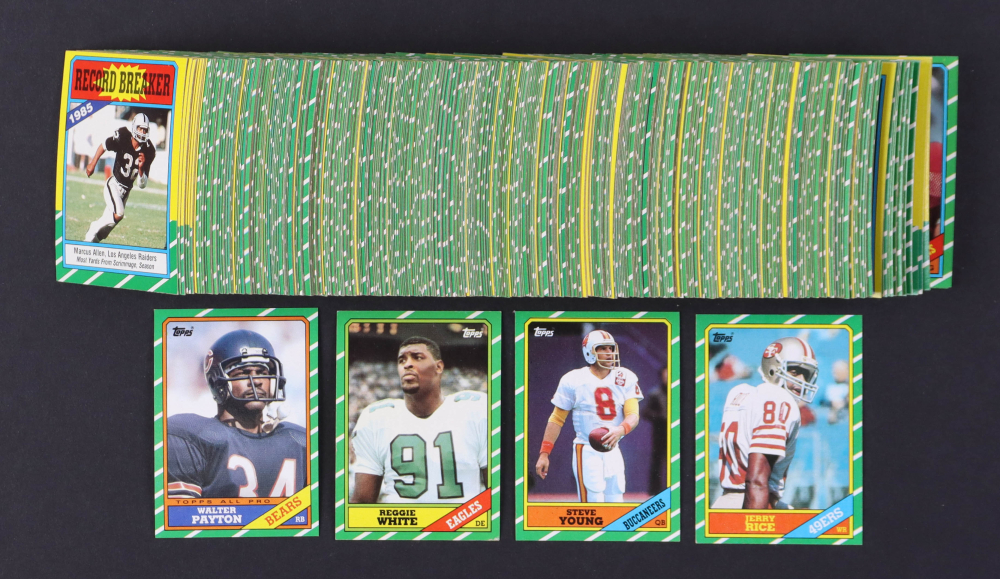 1986 Topps Football Complete Set of (396) Cards with Jerry Rice #161 RC ...