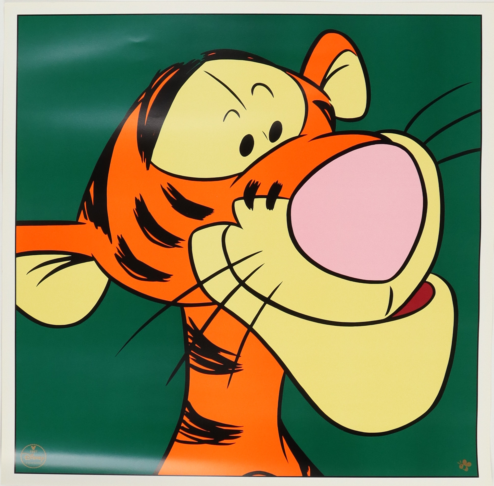 Set of (3) 1997 Disney Character LE 23x23 Lithographs with Winnie the Pooh, Tigger & The Genie with Disney Seals at PristineAuction.com Set of (3) 1997 Disney Character LE 23x23 Lithographs with Winnie the Pooh, Tigger & The Genie with Disney Seals at PristineAuction.com