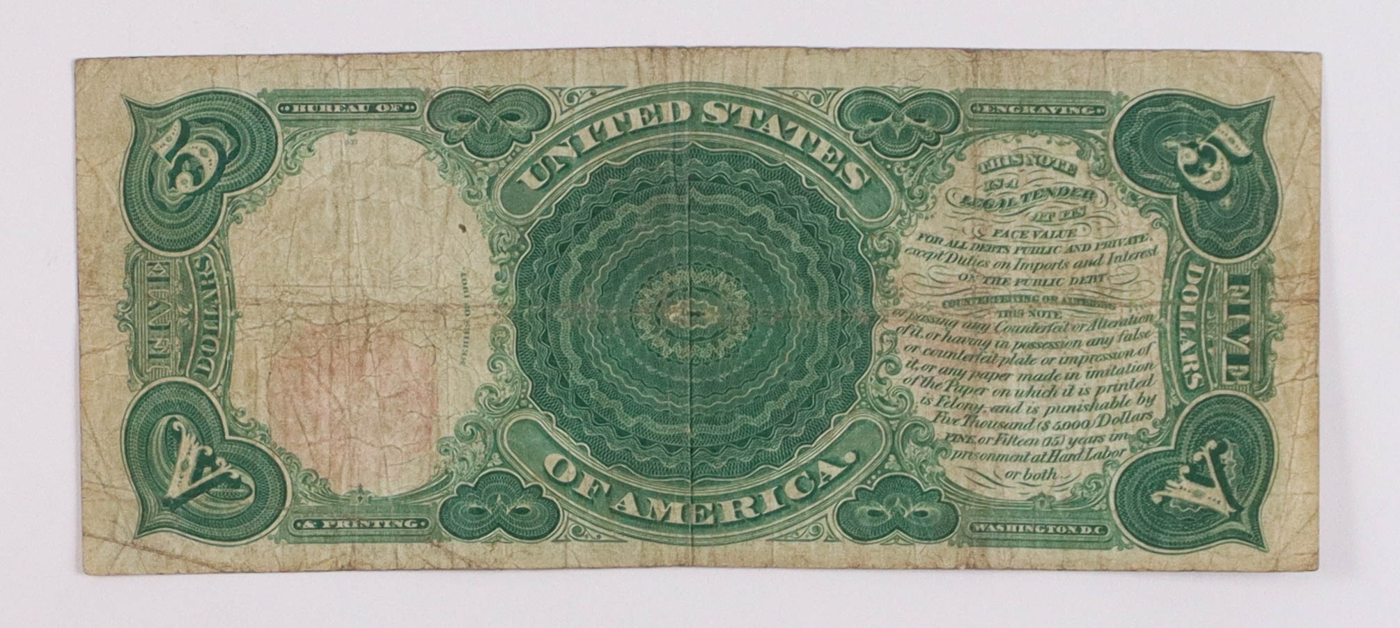Usd5 Notes 1907 $5 Five Dollar U.S. Bank Note | Pristine Auction