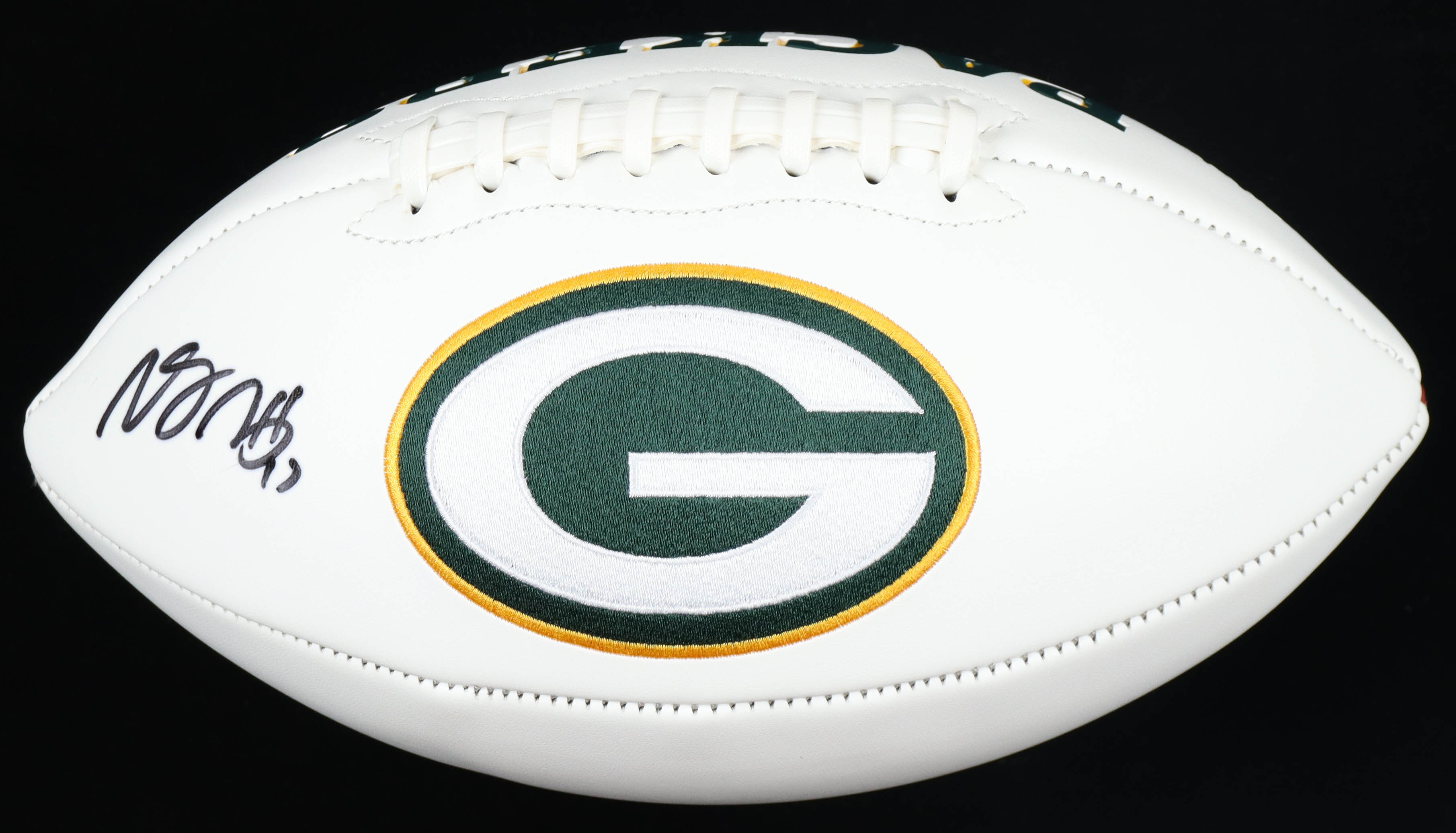 Davante Adams Signed Packers Logo Football (Beckett) at PristineAuction.com Davante Adams Signed Packers Logo Football (Beckett) at PristineAuction.com