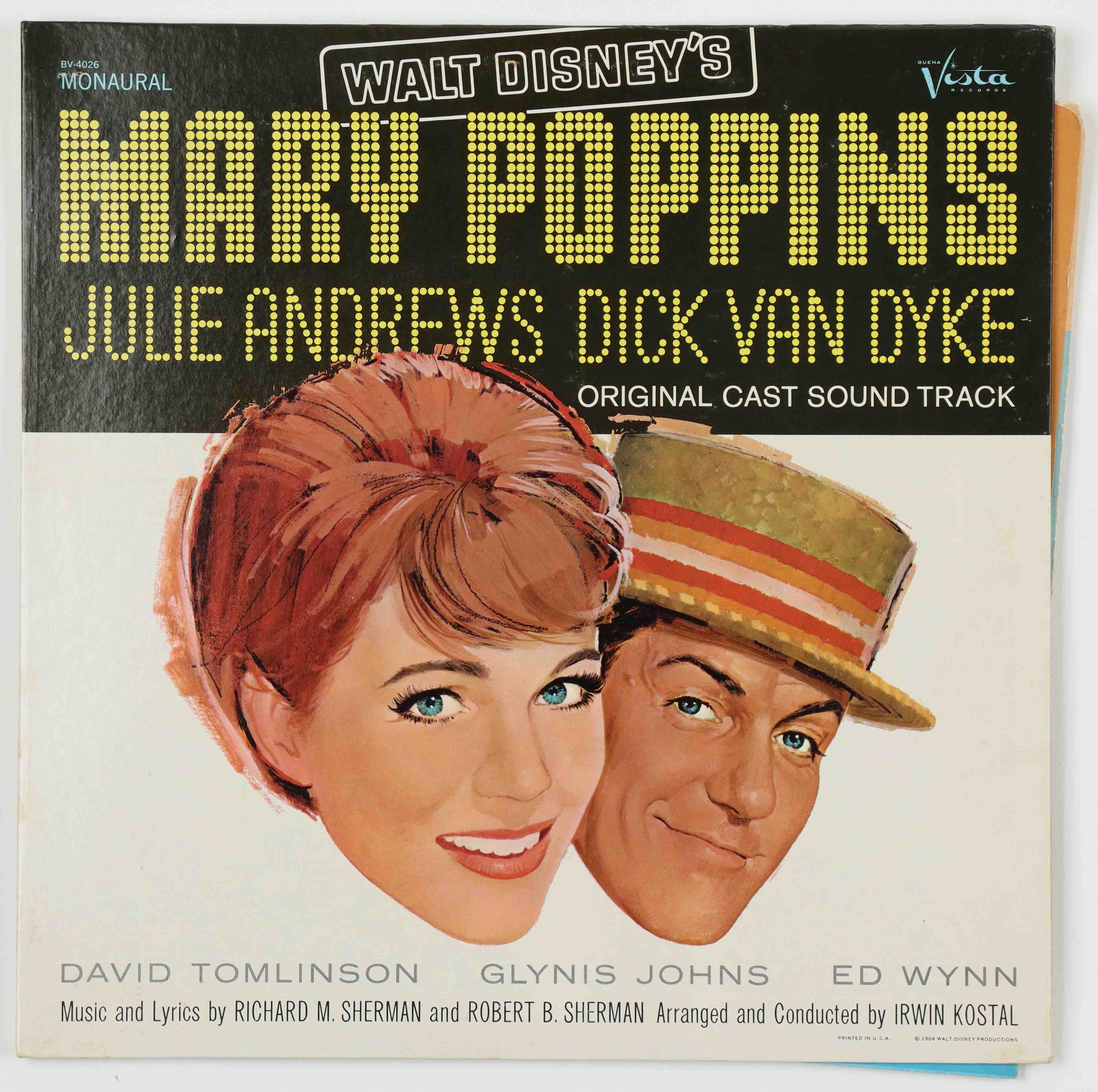 Original Vintage 1964 Walt Disney's "Mary Poppins" Vinyl Record LP at PristineAuction.com Original Vintage 1964 Walt Disney's "Mary Poppins" Vinyl Record LP at PristineAuction.com