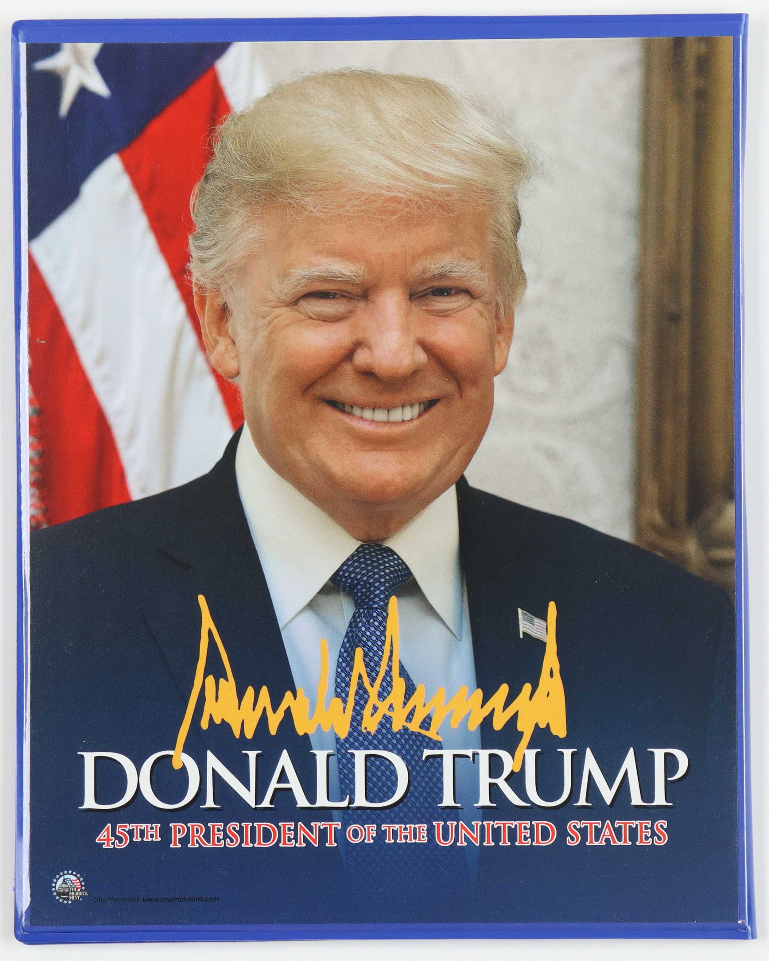 Donald Trump Genuine Legal Tender Colorized U.S. $2.00 Two Dollar Bill Commemorative Edition Bank Note with Folder at PristineAuction.com Donald Trump Genuine Legal Tender Colorized U.S. $2.00 Two Dollar Bill Commemorative Edition Bank Note with Folder at PristineAuction.com