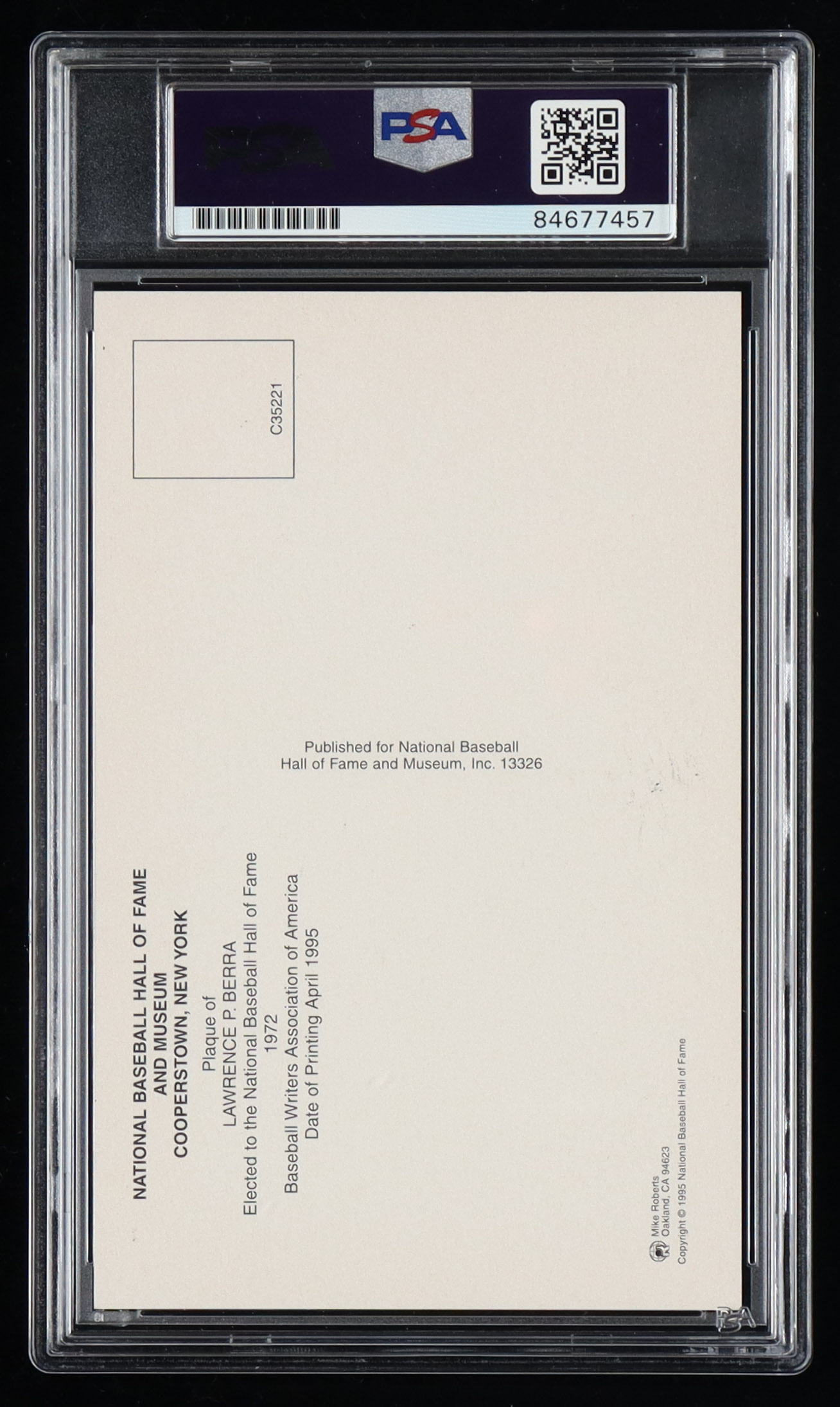 Yogi Berra Signed Hall of Fame Plaque Postcard (PSA) at PristineAuction.com Yogi Berra Signed Hall of Fame Plaque Postcard (PSA) at PristineAuction.com