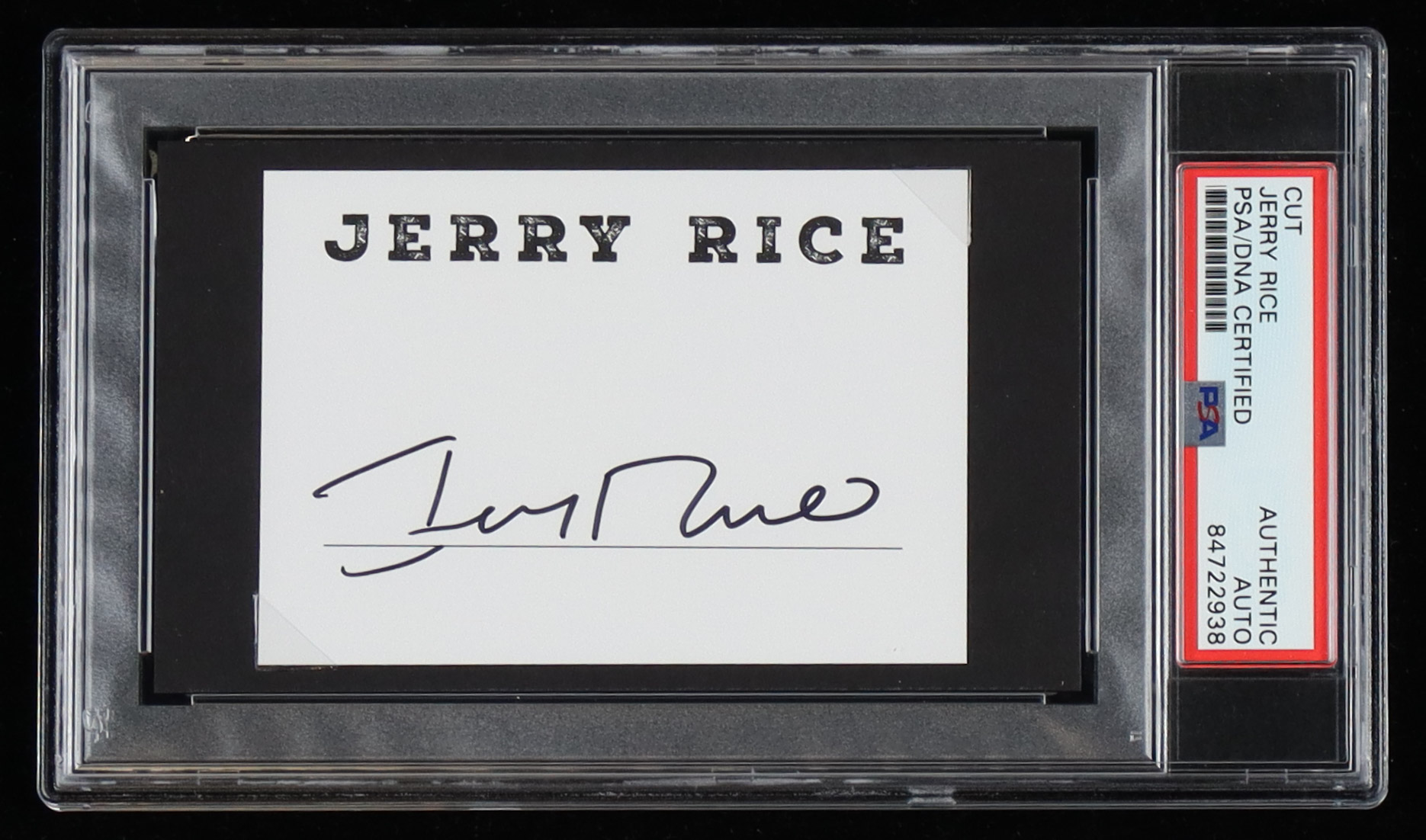 Jerry Rice Signed Cut (PSA) at PristineAuction.com Jerry Rice Signed Cut (PSA) at PristineAuction.com