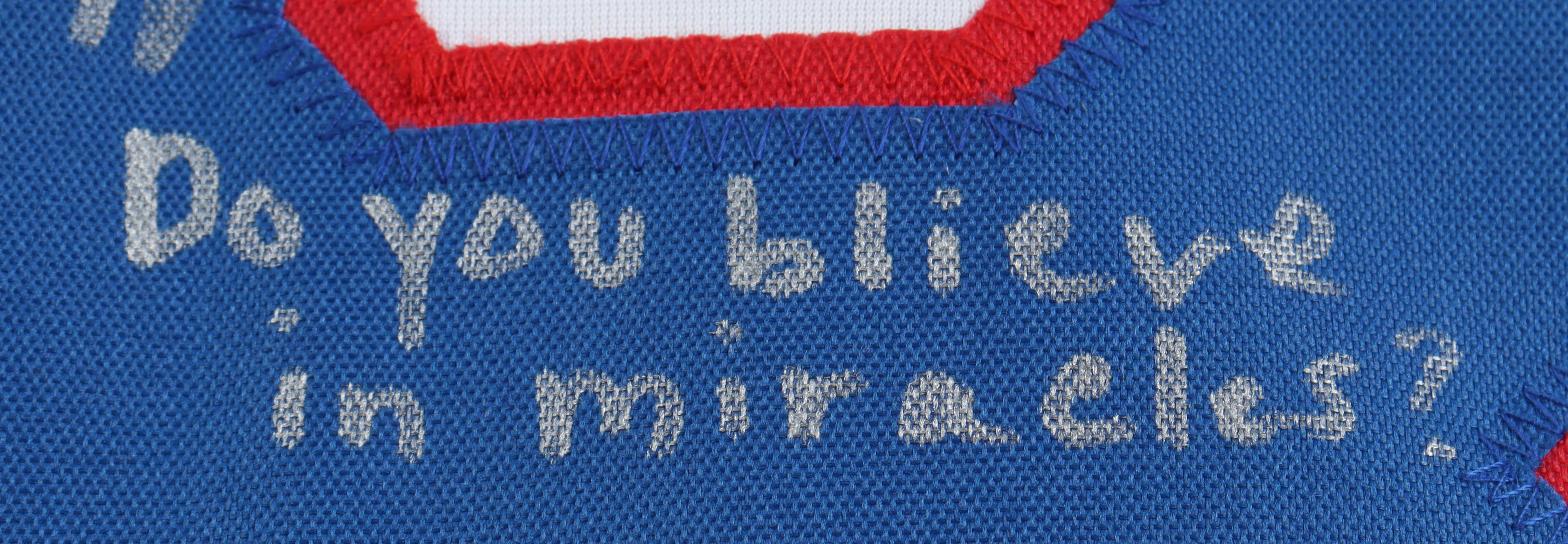 1980 Team USA Hockey "Miracle on Ice" Jersey Signed by (19) with Mike Eruzione, Jim Craig, Ken Morrow, Buzz Schneider Inscribed "Do You Believe In Miracles?" (Beckett) at PristineAuction.com 1980 Team USA Hockey "Miracle on Ice" Jersey Signed by (19) with Mike Eruzione, Jim Craig, Ken Morrow, Buzz Schneider Inscribed "Do You Believe In Miracles?" (Beckett) at PristineAuction.com