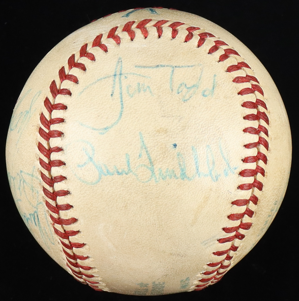 1975 Oakland Athletics Multi-Signed baseball by (8) with Bert ...