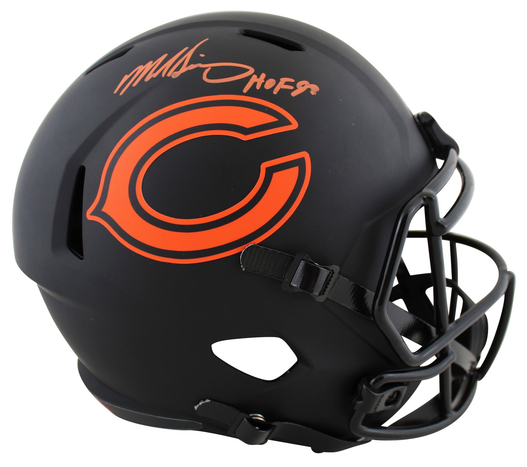 Mike Singletary Signed Bears Full-Size Eclipse Alternate Speed Helmet Inscribed "HOF 98" (Beckett) at PristineAuction.com Mike Singletary Signed Bears Full-Size Eclipse Alternate Speed Helmet Inscribed "HOF 98" (Beckett) at PristineAuction.com