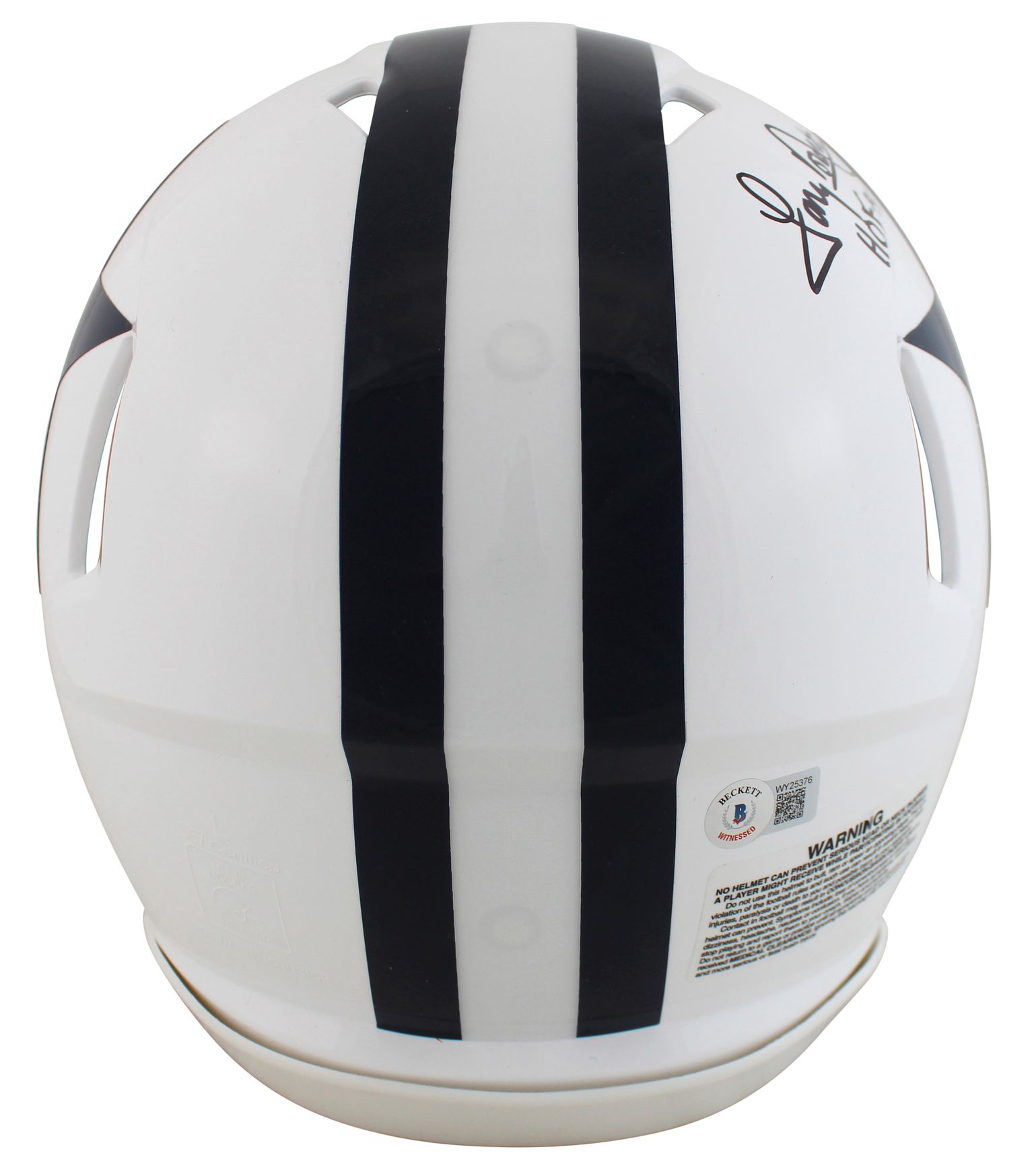 Roger Staubach, Tony Dorsett & Drew Pearson Signed Cowboys Full-Size Authentic On-Field Throwback Speed Helmet With Hall Of Fame Inscriptions (Beckett) at PristineAuction.com Roger Staubach, Tony Dorsett & Drew Pearson Signed Cowboys Full-Size Authentic On-Field Throwback Speed Helmet With Hall Of Fame Inscriptions (Beckett) at PristineAuction.com