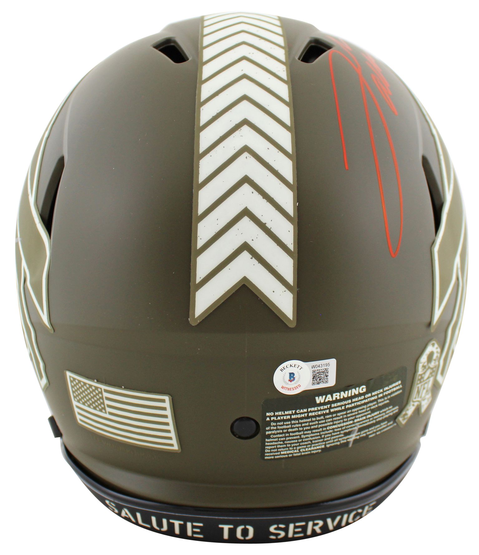 Josh Allen Signed Bills Full-Size Authentic On-Field Salute to Service Speed Helmet (Beckett) at PristineAuction.com Josh Allen Signed Bills Full-Size Authentic On-Field Salute to Service Speed Helmet (Beckett) at PristineAuction.com